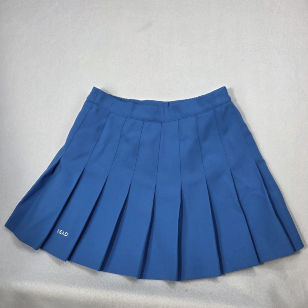 Vintage HEAD Sportswear Womens Blue Pleated Tennis Skirt Size 6 Small Retro 80's